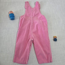 Load image into Gallery viewer, Vintage Bubblegum Cord Overalls 9-12 months
