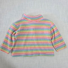 Load image into Gallery viewer, Vintage Girly Rainbow Striped Long Sleeve 9 months
