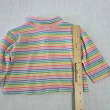 Load image into Gallery viewer, Vintage Girly Rainbow Striped Long Sleeve 9 months
