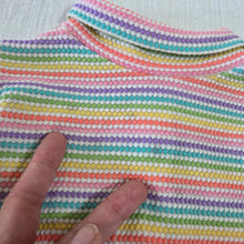 Load image into Gallery viewer, Vintage Girly Rainbow Striped Long Sleeve 9 months
