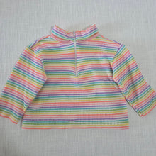 Load image into Gallery viewer, Vintage Girly Rainbow Striped Long Sleeve 9 months
