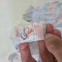 Load image into Gallery viewer, Vintage Floral Ruffle Bum PJs 6-9 months
