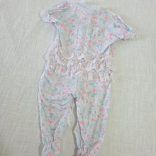 Load image into Gallery viewer, Vintage Floral Ruffle Bum PJs 6-9 months
