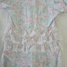Load image into Gallery viewer, Vintage Floral Ruffle Bum PJs 6-9 months
