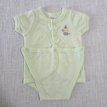 Load image into Gallery viewer, Vintage Bear Embroidered Green Romper 0-3 months
