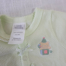 Load image into Gallery viewer, Vintage Bear Embroidered Green Romper 0-3 months
