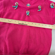 Load image into Gallery viewer, Vintage Pink Beaded Crewneck kids 8/10
