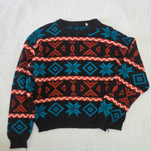 Load image into Gallery viewer, Vintage Knit Pattern Sweater kids 10/12
