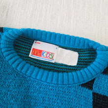 Load image into Gallery viewer, Vintage McKids Checkered Number Knit Sweater 4t

