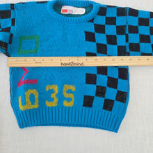 Load image into Gallery viewer, Vintage McKids Checkered Number Knit Sweater 4t
