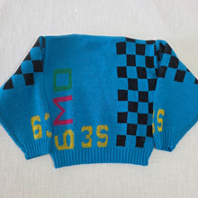 Load image into Gallery viewer, Vintage McKids Checkered Number Knit Sweater 4t
