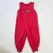Load image into Gallery viewer, Vintage Dinosaur Embroidered Jogger Pantsuit 4t
