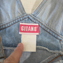 Load image into Gallery viewer, Vintage Gitano Flower Denim Shortalls 5t
