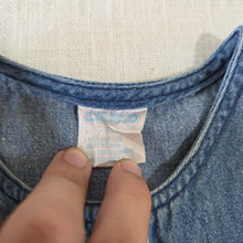 Load image into Gallery viewer, Vintage Baby Superstore Denim Dress 3-6 months
