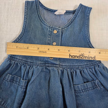 Load image into Gallery viewer, Vintage Baby Superstore Denim Dress 3-6 months
