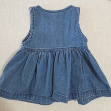 Load image into Gallery viewer, Vintage Baby Superstore Denim Dress 3-6 months
