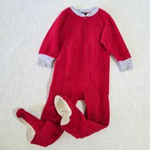Load image into Gallery viewer, Vintage Honors Red Footed PJs 2t
