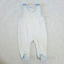 Load image into Gallery viewer, Vintage Le Top Polka Dot Cotton Footed Romper 0-3 months
