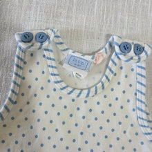 Load image into Gallery viewer, Vintage Le Top Polka Dot Cotton Footed Romper 0-3 months
