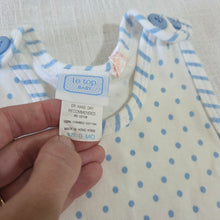Load image into Gallery viewer, Vintage Le Top Polka Dot Cotton Footed Romper 0-3 months
