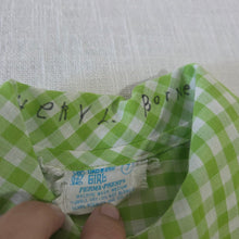 Load image into Gallery viewer, Vintage 70s Growing Girl Green Gingham Romper kids 7
