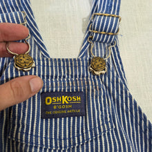 Load image into Gallery viewer, Vintage Oshkosh Engineer Striped Shortalls 12-18 months
