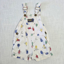 Load image into Gallery viewer, Vintage Oshkosh Fingerprint People Shortalls 12 months
