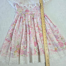 Load image into Gallery viewer, Vintage Floral Pink Lacey Dress kids 7
