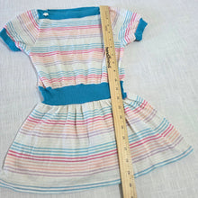 Load image into Gallery viewer, Vintage Colorful Striped Short Dress 4t
