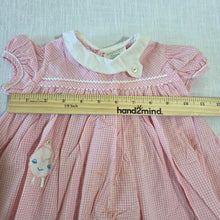 Load image into Gallery viewer, Vintage Pink Gingham Dress 6-9 months
