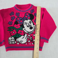 Load image into Gallery viewer, Vintage Minnie Mouse Flower Knit Sweater 18-24 months
