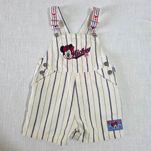 Load image into Gallery viewer, Vintage Mickey Baseball Denim Shortalls 3t/4t
