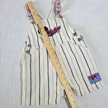 Load image into Gallery viewer, Vintage Mickey Baseball Denim Shortalls 3t/4t
