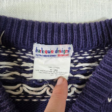 Load image into Gallery viewer, Vintage Reindeer Winter Cotton Knit Cardigan 2t/3t
