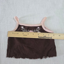 Load image into Gallery viewer, Vintage Flower Brown Cami Top 3-6 months
