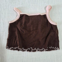 Load image into Gallery viewer, Vintage Flower Brown Cami Top 3-6 months
