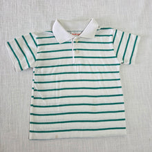 Load image into Gallery viewer, Vintage Healthtex Green Striped Polo 3t
