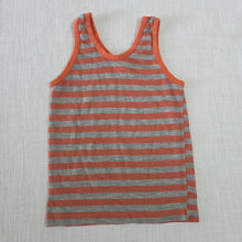 Load image into Gallery viewer, Vintage Orange/Gray Striped Tank Top 3t/4t
