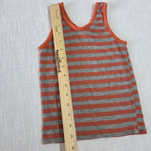 Load image into Gallery viewer, Vintage Orange/Gray Striped Tank Top 3t/4t
