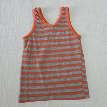 Load image into Gallery viewer, Vintage Orange/Gray Striped Tank Top 3t/4t
