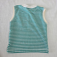 Load image into Gallery viewer, Vintage Green Striped Tank Top 4t
