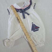 Load image into Gallery viewer, Vintage Girly Sailboat Pantsuit 3 months
