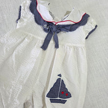 Load image into Gallery viewer, Vintage Girly Sailboat Pantsuit 3 months
