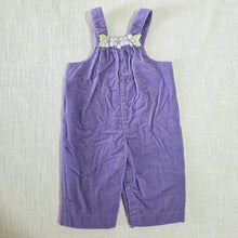 Load image into Gallery viewer, Vintage 80s Purple Overalls 6 months
