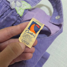 Load image into Gallery viewer, Vintage 80s Purple Overalls 6 months
