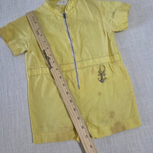 Load image into Gallery viewer, Vintage 50s/60s Yellow Nautical Romper 12-18 months
