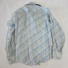 Load image into Gallery viewer, Vintage 60s Leafy Striped Buttondown kids 8/9
