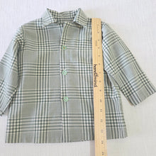 Load image into Gallery viewer, Vintage Green Plaid Buttondown 2t
