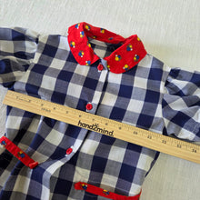Load image into Gallery viewer, Vintage Gingham Floral Shirt 3t/4t
