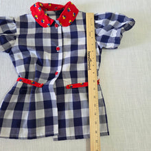 Load image into Gallery viewer, Vintage Gingham Floral Shirt 3t/4t
